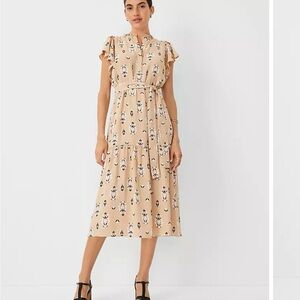 Ann Taylor Tan Midi Dress